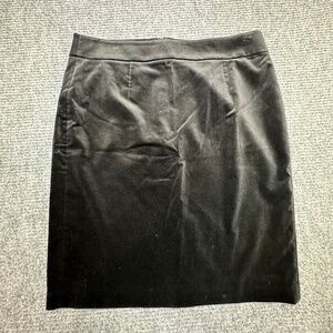 Banana Republic Black Cotton Velvet Pencil Skirt Women’s 12 Holiday Career